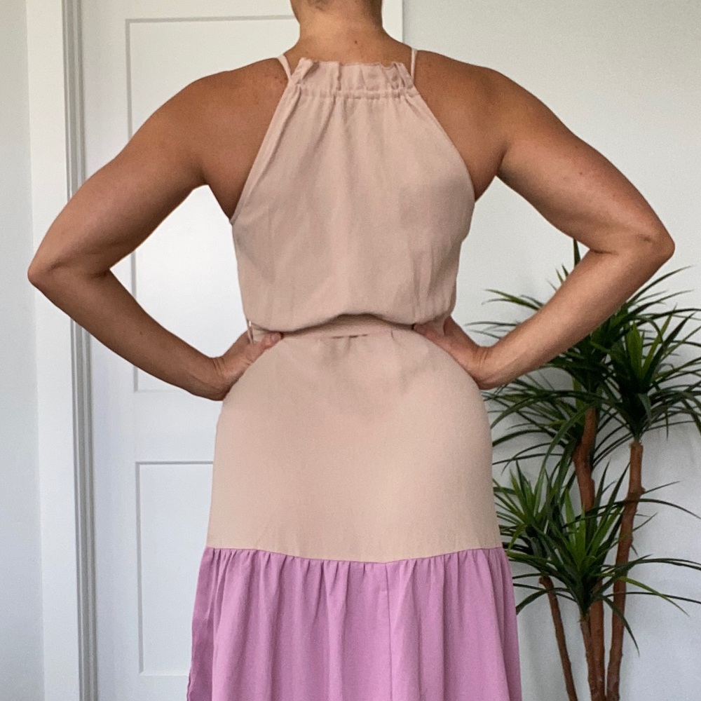 Color Block Halter Dress - Picture 5 of 14